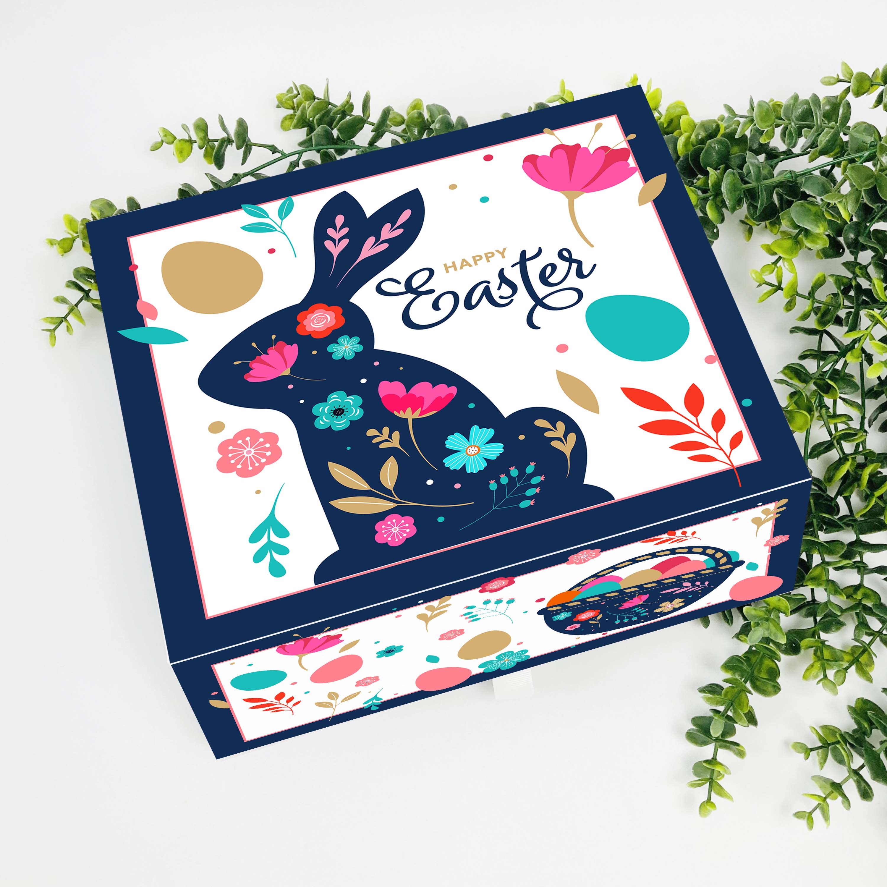 Flower Bunny Easter Treat Box Templates