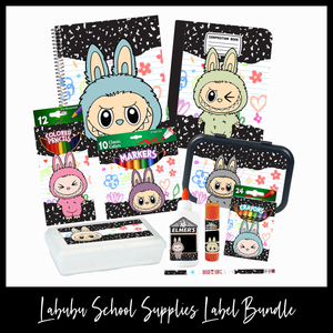 Labubu School Supplies Label Bundle