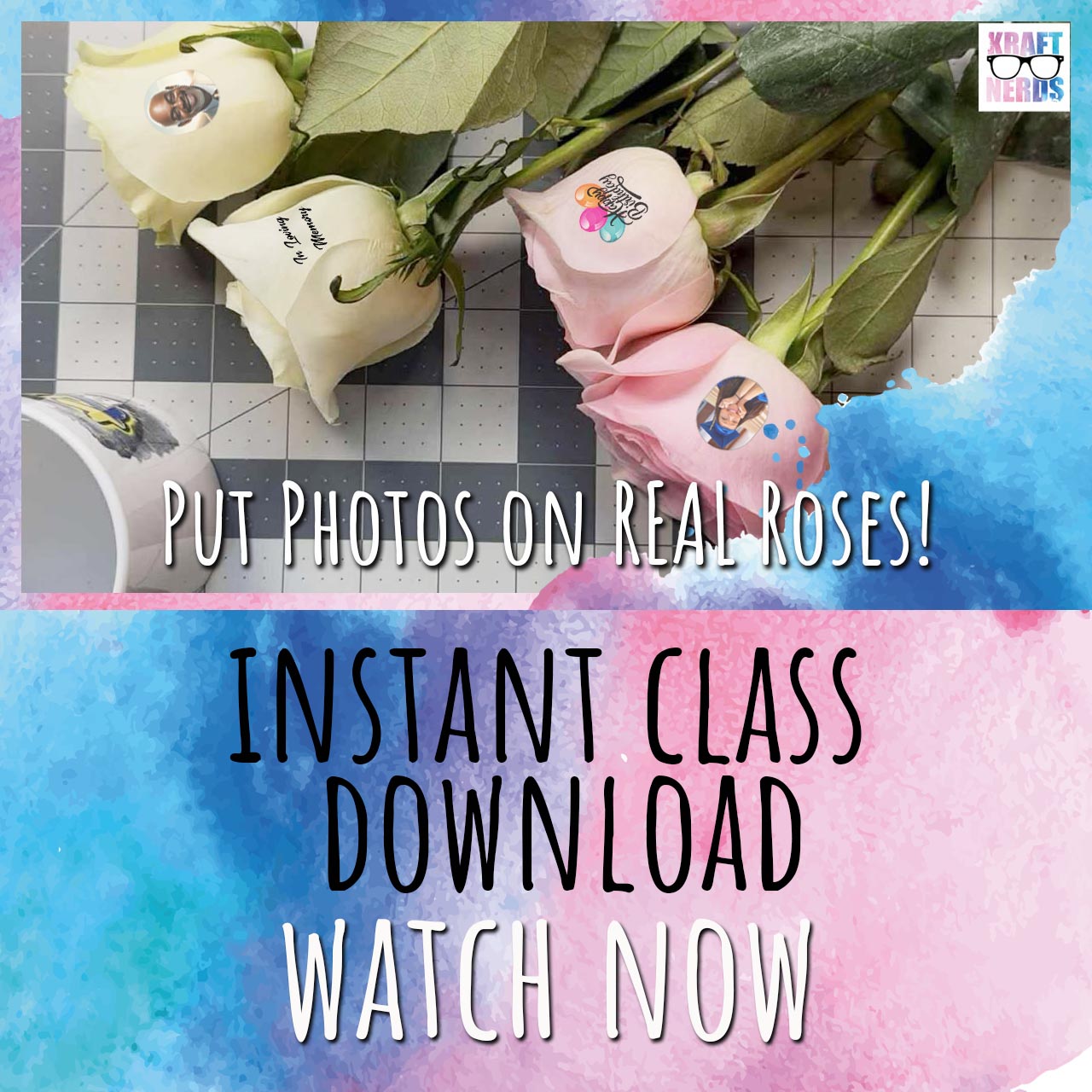 Put Photos on REAL Roses TEMPLATE