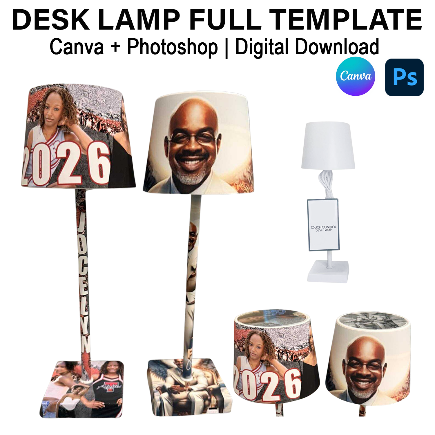 Custom Lamp Template | DIY Personalized Lamp Design | Canva & Photoshop Template | Turn It Into Anything You Want