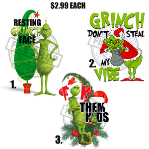 Mean One Christmas PNG's