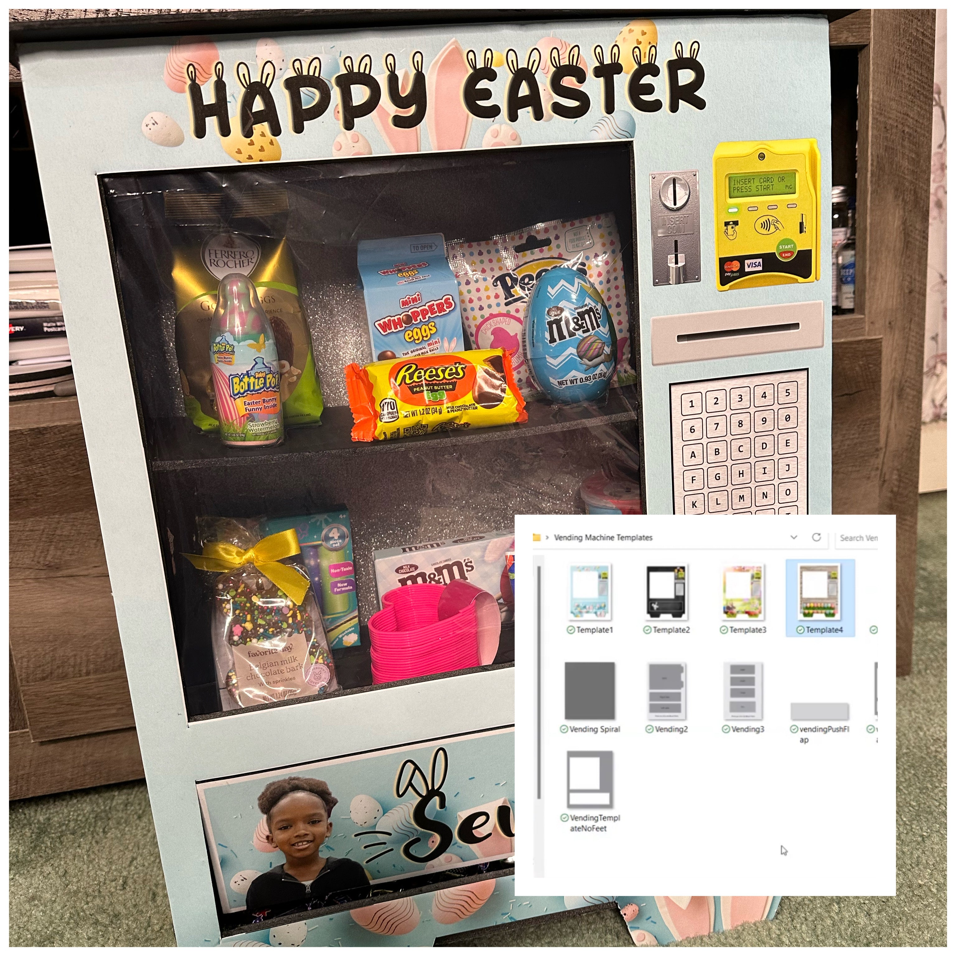 Vending Machine Easter Basket Template