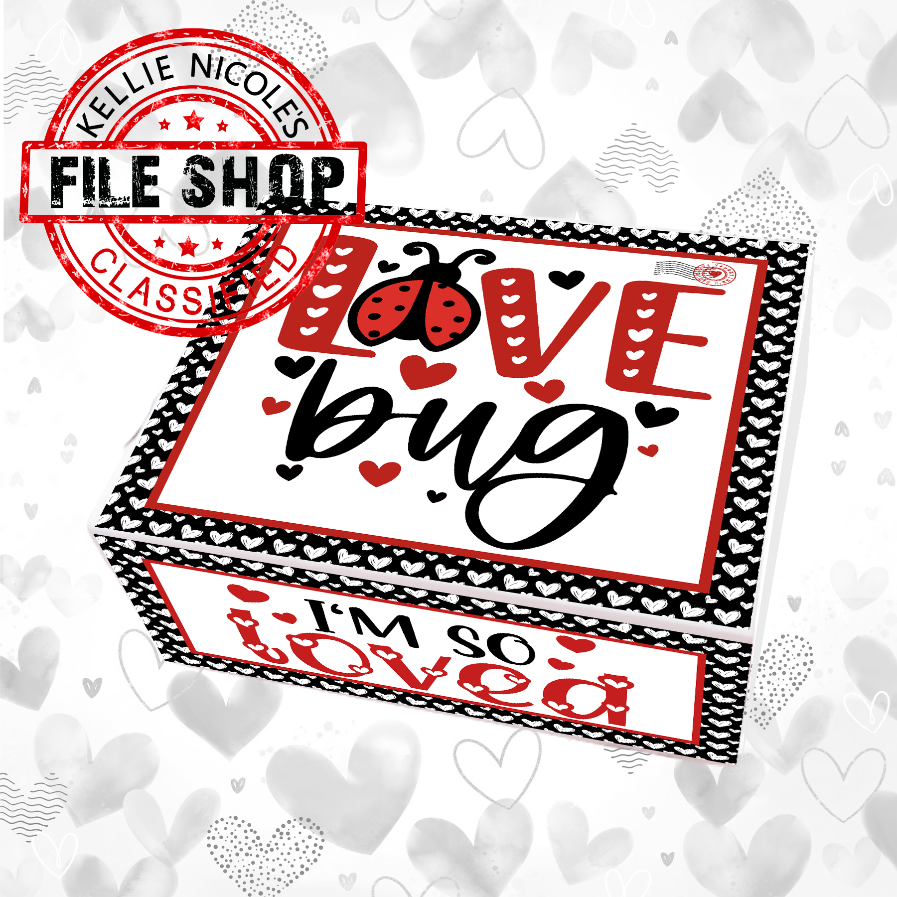 Kids Love Bug Valentine Box Templates